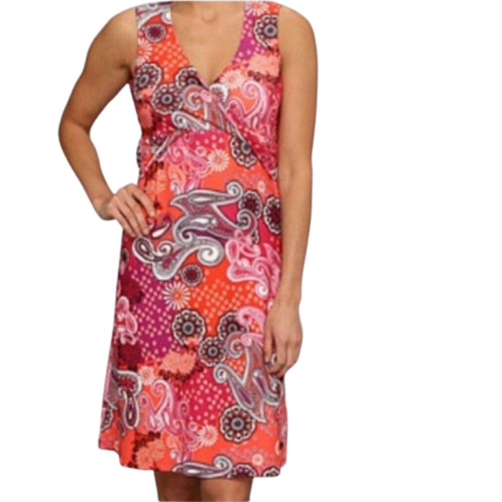 Prana Paisley Print Midi Dress Large